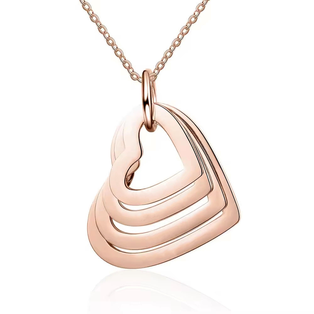 collana cuori da personalizzare con i nomi della tua famiglia, colore oro rosa
