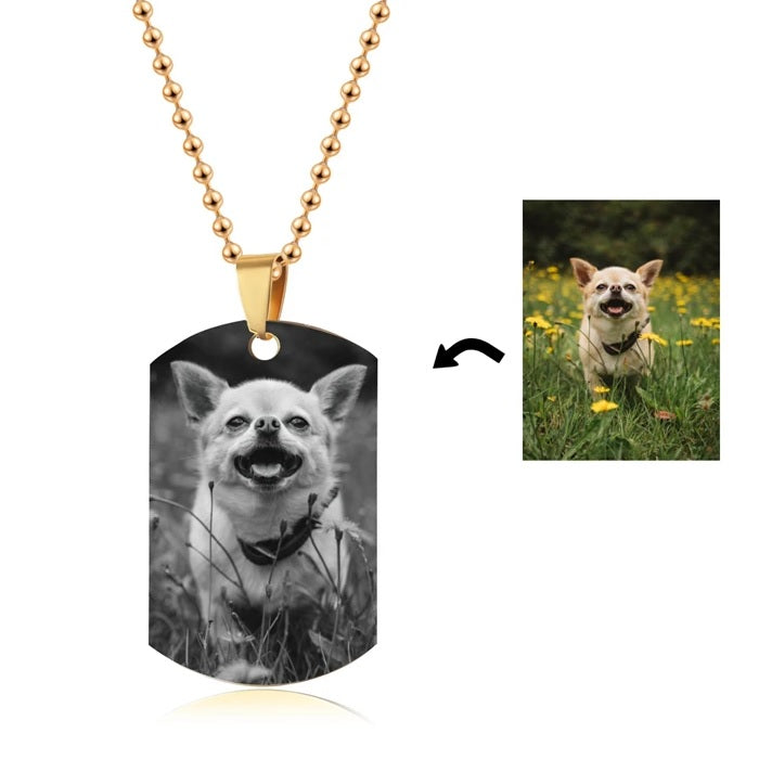 Collana targhetta personalizzata con il tuo animale domestico, cane o gatto, disponibile in diversi colori