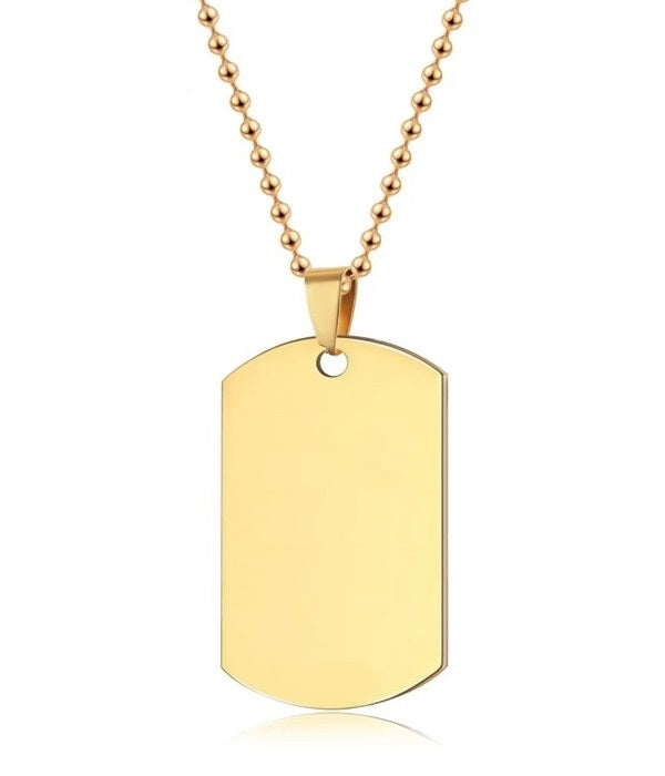 Collana militare da personalizzare con la tua scrittura a mano, colore oro