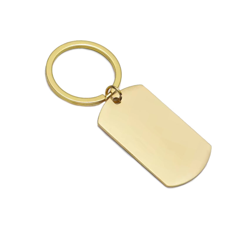 portachiavi da personalizzare con foto in colore oro