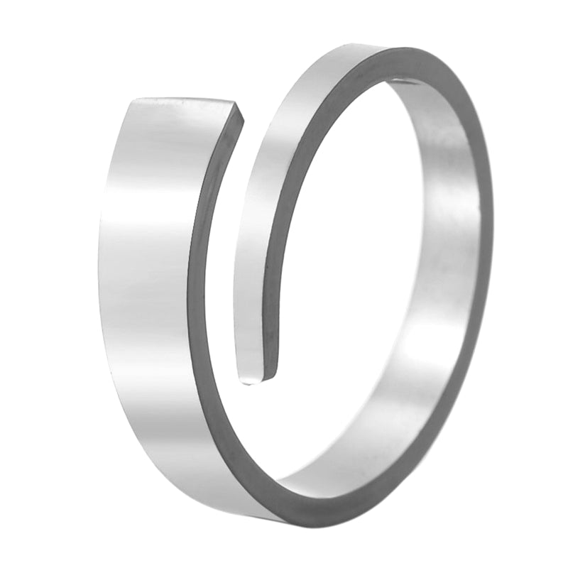 Anello spirale in colore argento con incisione personalizzata
