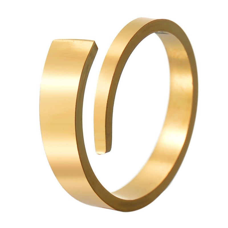 Anello spirale in colore oro personalizzato