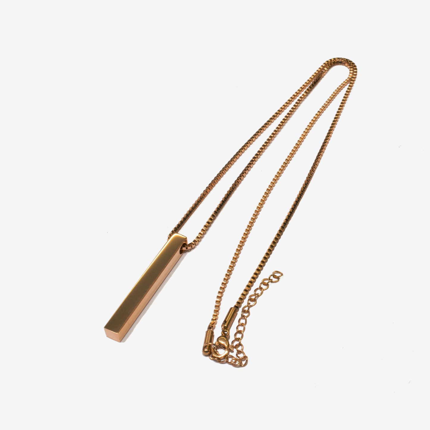 Collana barra per donna, in colore oro rosa, da personalizzare come regalo